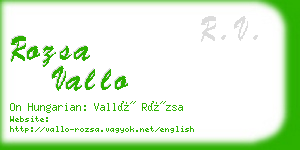rozsa vallo business card